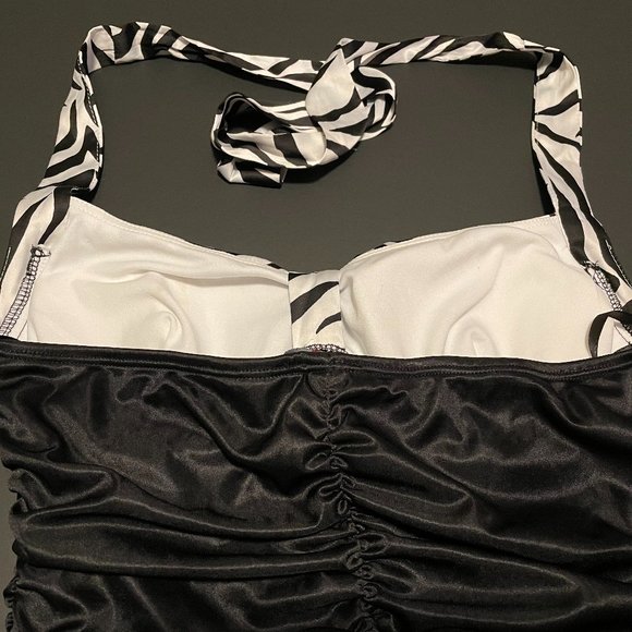 Le Chateau White and Black Party Dress Size:M - Picture 2 of 8